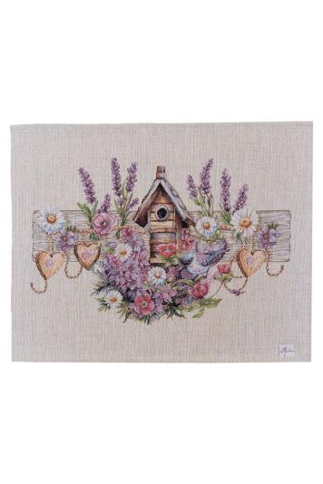 Гобеленова серветка на стіл Лавандовий садочок Гобеленова серветка на стіл Лавандовий садочок