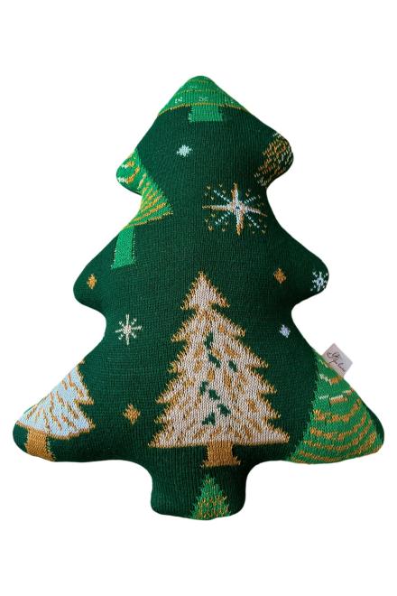 Декоративна подушка Ялинка зелена з малюнком