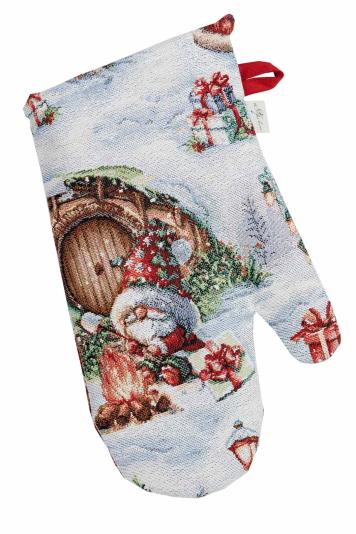 Новорічна гобеленова рукавичка Різдвяне багаття