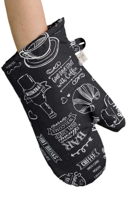 Рукавица кухонная Breakfast black