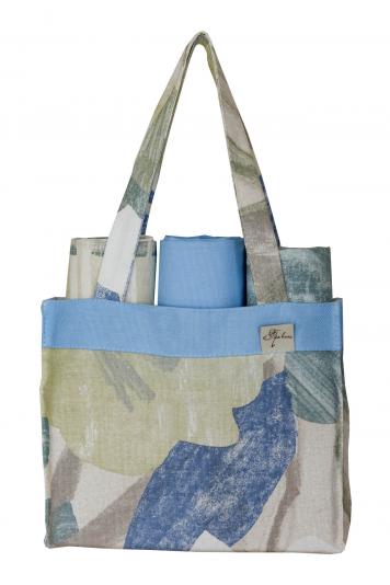 Набір рушників в торбі  Блакитні Квіти 3 од