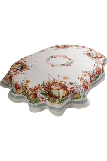 Великодня овальна скатертина на стіл Злагода