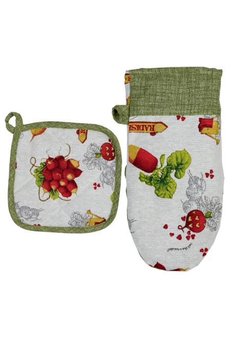 Набір фартух,рукавичка та прихватка Radish