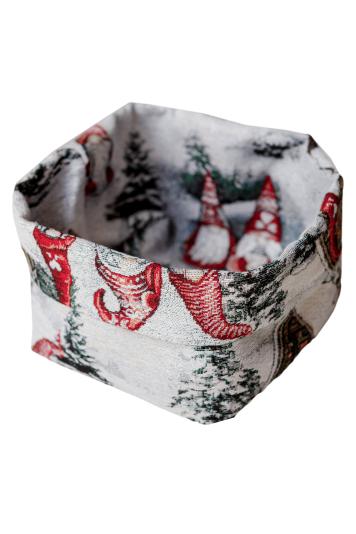 Новорічний гобеленовий кошик Snowfall Новорічний гобеленовий кошик Snowfall