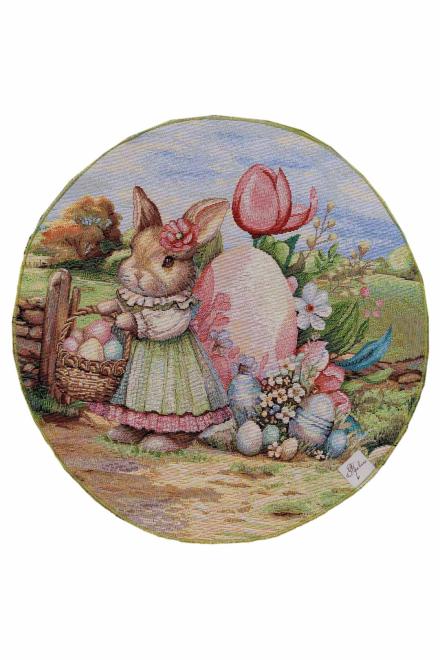 Кругла Великодня серветка на стіл Настрій