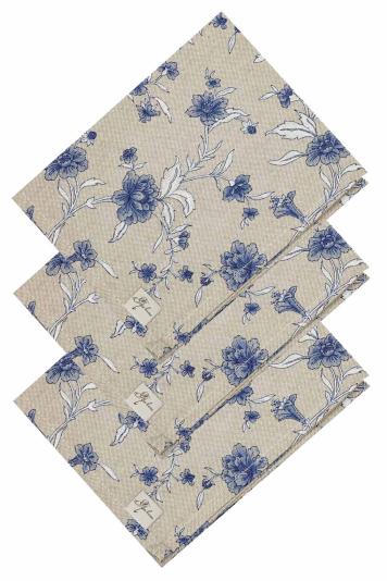 Набір серветок Квіти сині Набір серветок Квіти сині
