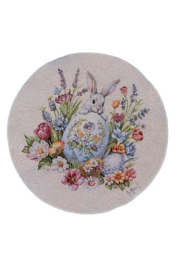 Кругла Великодня серветка на стіл Суцвіття Кругла Великодня серветка на стіл Суцвіття