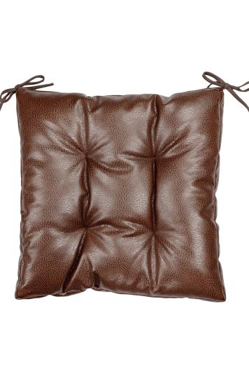 Подушка на стілець з екошкіри Коричнева Подушка на стілець з екошкіри Коричнева