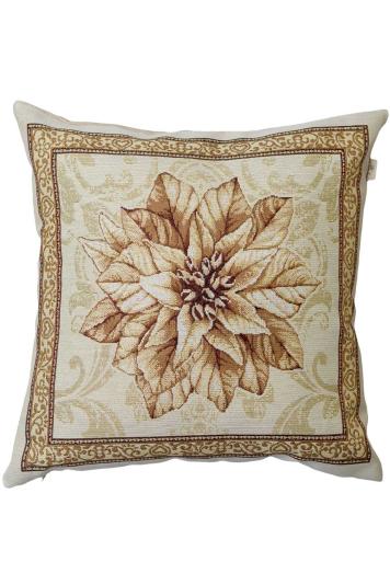 Наволочка гобеленова новорічна Квітка в рамці