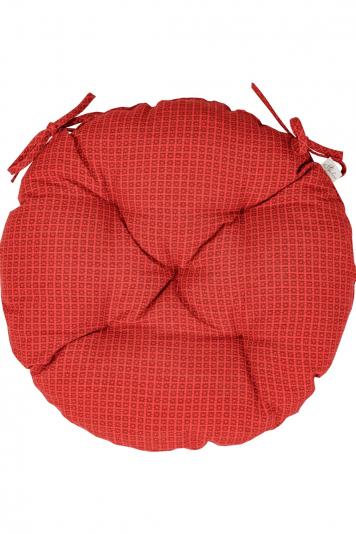 Кругла подушка на стілець Merry Christmas червона