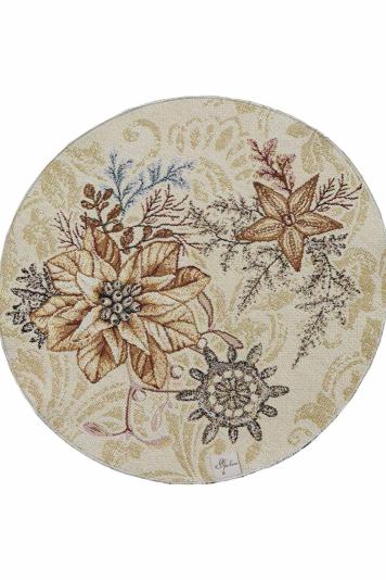 Новорічна кругла серветка Золоте свято