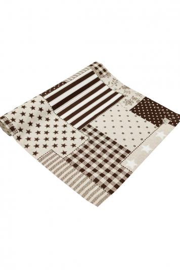 Доріжка на стіл Печворк коричневий