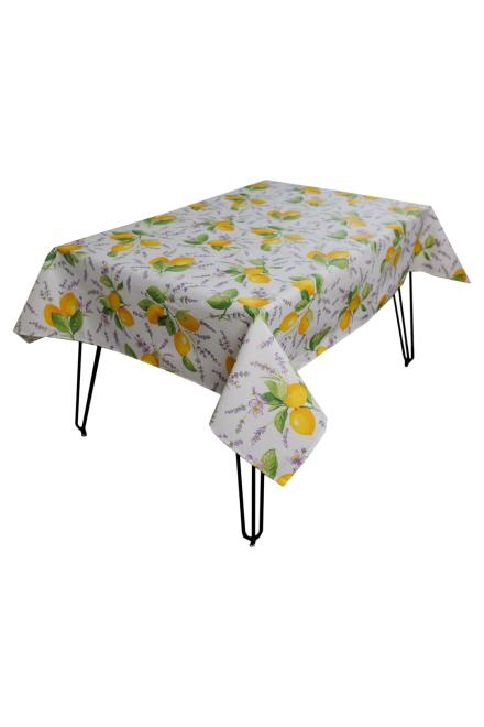 Скатерть на стол водоотталкивающая "Lemons & Lavender"