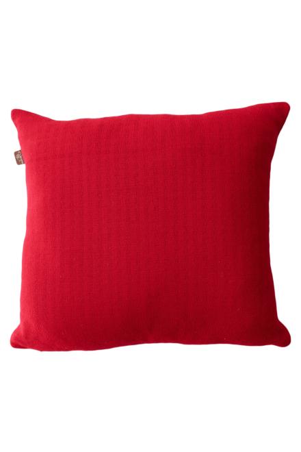 Новорічна наволочка декоративна в'язана Олень з шарфом