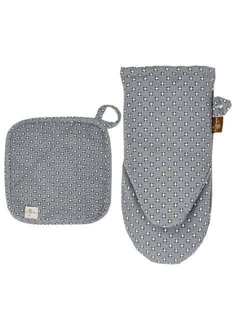 Рукавичка для кухні Merry Christmas сіра