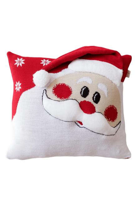 Подушка декоративна в'язана Святий Миколай