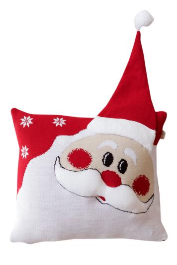 Новорічна наволочка декоративна в'язана Святий Миколай Новорічна наволочка декоративна в'язана Святий Миколай