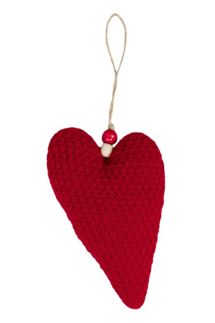 Декор підвіска Серце Тільда червоне