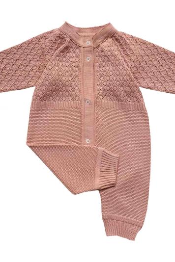 Комбiнезон ажурний для немовлят Рожевий Комбiнезон ажурний для немовлят Рожевий