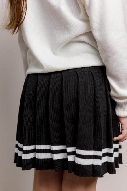 Спiдниця пліссе дитяча чорна зі смужкою