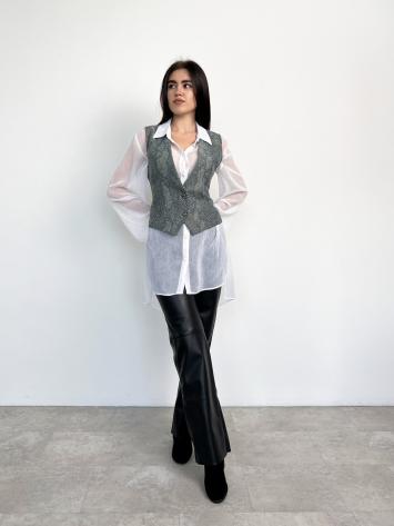 Жіночий жилет Python бірюзовий