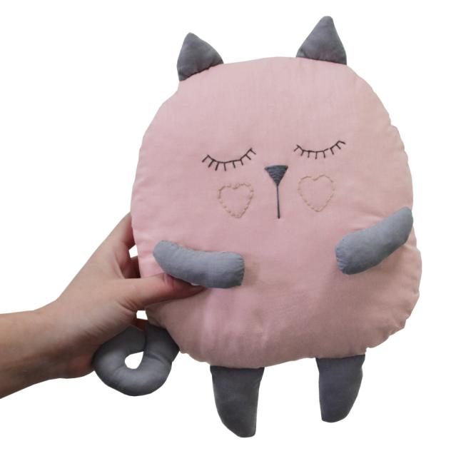Подушка игрушка Кошечка розовая