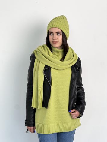 В'язаний шарф жіночий теплий яблуневий В'язаний шарф жіночий теплий яблуневий