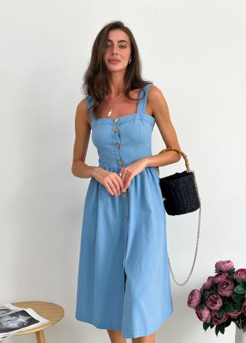 Сукня на гудзиках Блакитна