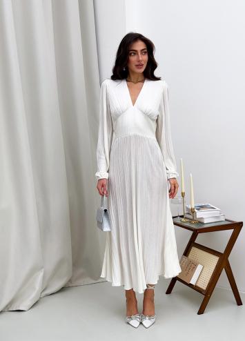 В'язана сукня міді Nataly молочна