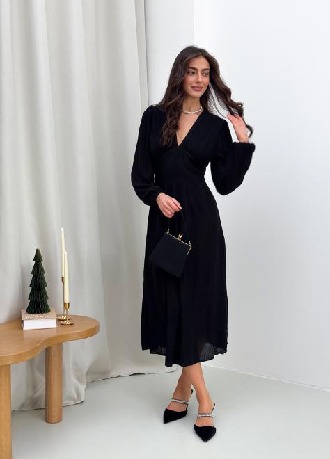 В'язана сукня міді Nataly чорна