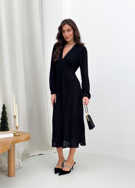 В'язана сукня міді Nataly чорна