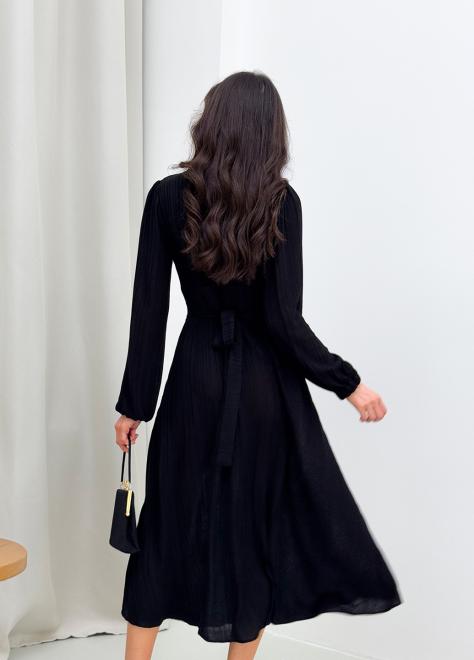 В'язана сукня міді Nataly чорна