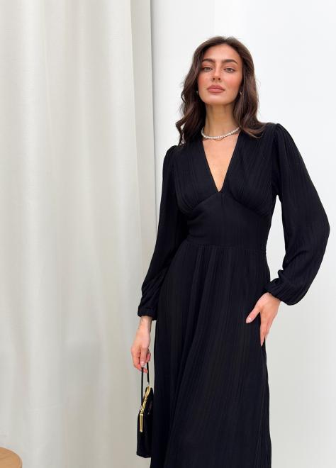 В'язана сукня міді Nataly чорна