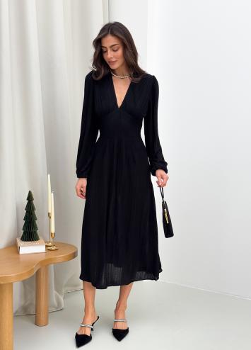 В'язана сукня міді Nataly чорна
