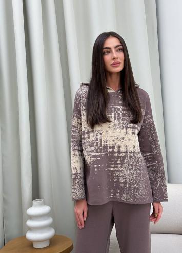 Світшот жіночий в'язаний шоколад Vibe Світшот жіночий в'язаний шоколад Vibe