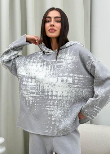 Світшот жіночий в'язаний сірий Vibe Світшот жіночий в'язаний сірий Vibe