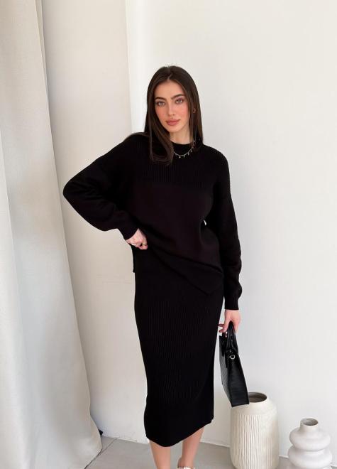 Костюм женский с юбкой Katrin Черный