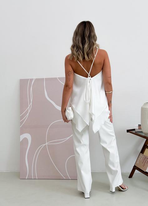 Штани шкіряні жіночі білі