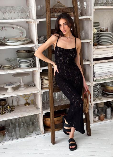 Пляжна сукня Мереживо чорна