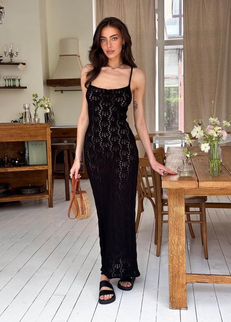 Пляжна сукня Мереживо чорна