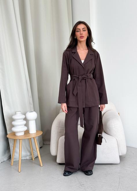 Піджак жіночий шоколад Юджина