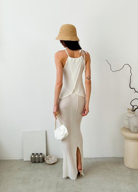 Жіноча спідниця максі Loren молочна