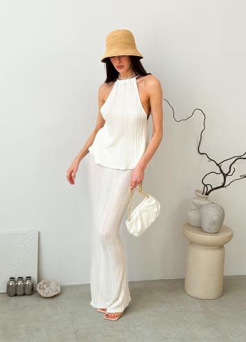 Жіноча спідниця максі Loren молочна Жіноча спідниця максі Loren молочна