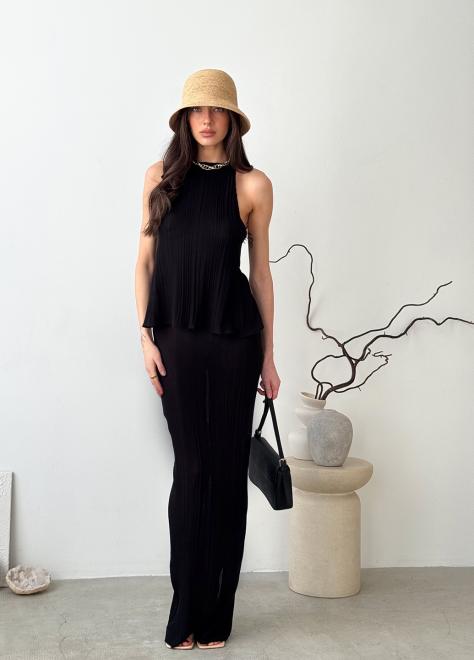 Жіноча спідниця максі Loren чорна