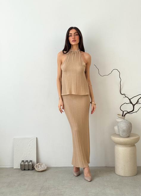 Жіноча спідниця максі Loren беж