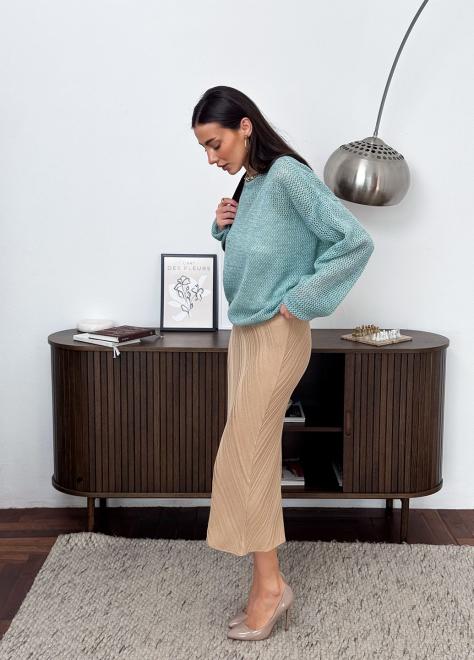 Жіноча спідниця міді Loren бежева