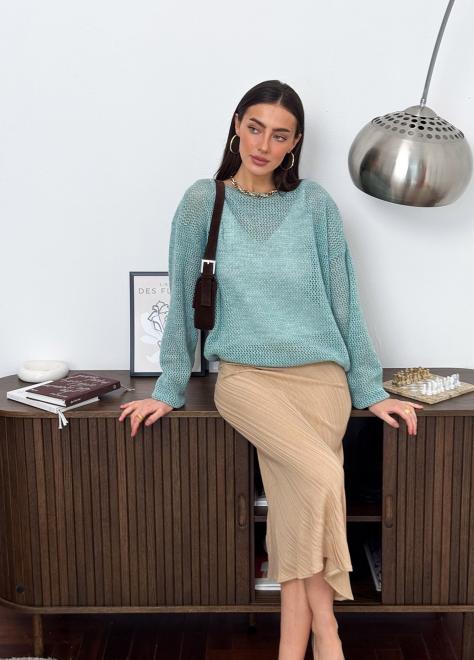 Жіноча спідниця міді Loren бежева