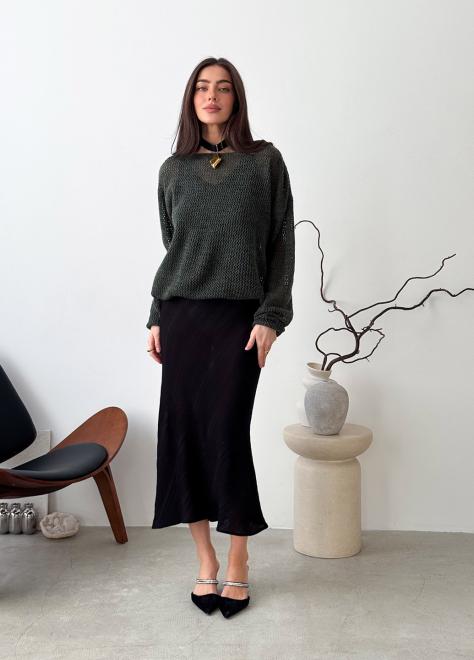 Жіноча спідниця міді Loren чорна