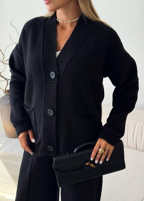 Кардиган в'язаний жіночий Casual Wool Чорний