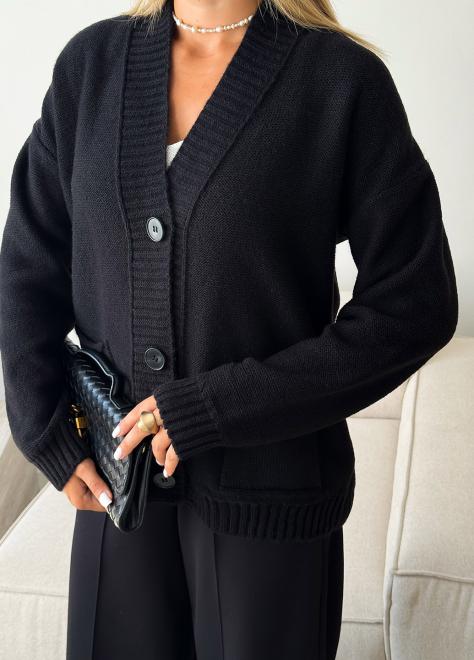 Кардиган в'язаний жіночий Casual Wool Чорний